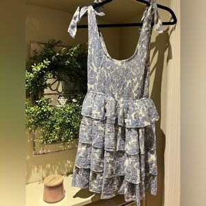 Olivaceous Lilith Paisley Tiered Dress, Blue. New with Tags. Size small.